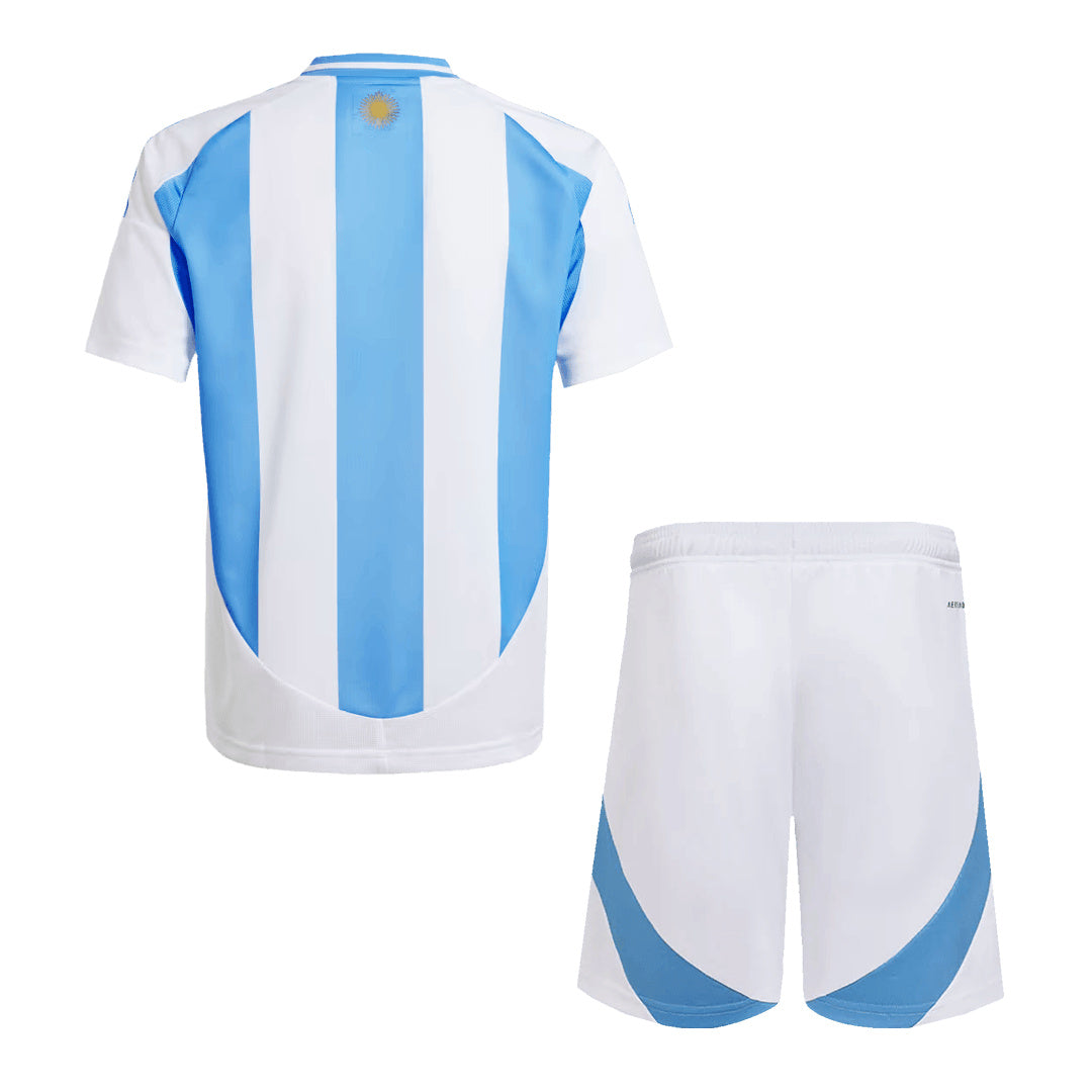 Kid's Argentina Home Jerseys Kit(Jersey+Shorts) Copa América 2024 Top Koszulki Pilka Sklep