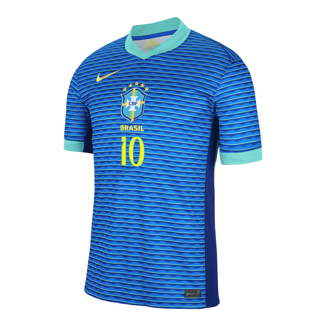 Men's Brazil NEYMAR JR #10 Away Soccer Jersey 2024 Top Koszulki Pilka Sklep