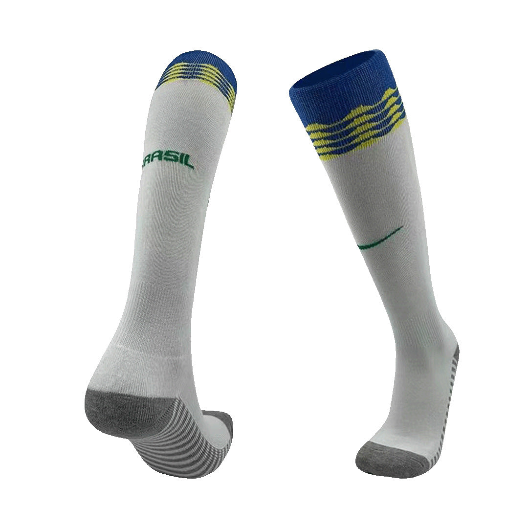 Brazil Home Soccer Socks Copa América 2024 For Adults Top Koszulki Pilka Sklep