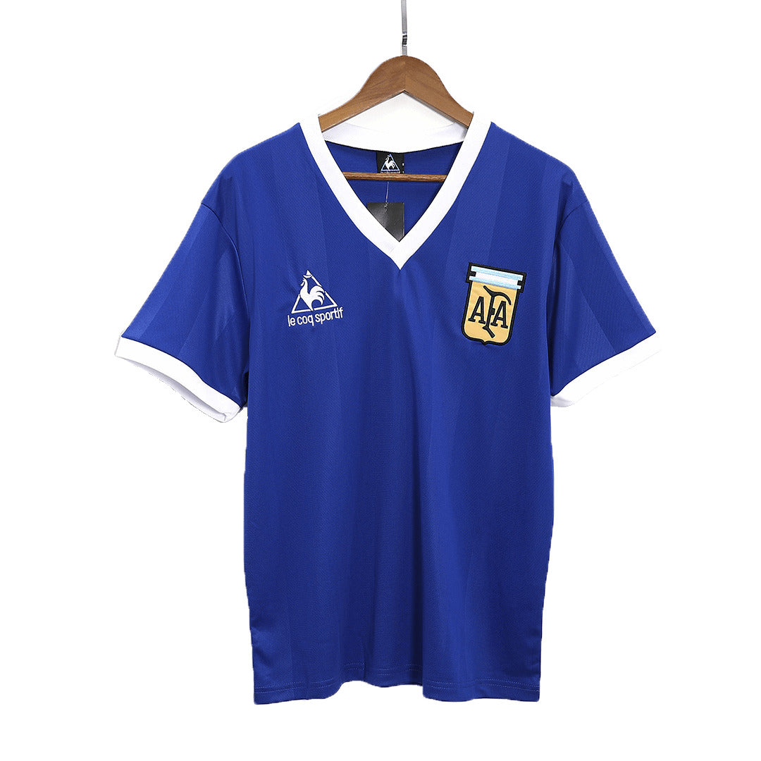 Argentina Away Retro Soccer Jersey 1986 Top Koszulki Pilka Sklep