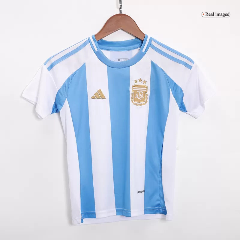 Argentina Domowe Dziecięce Koszulki Piłkarskie Zestaw Copa America 2024 Top Koszulki Pilka Sklep