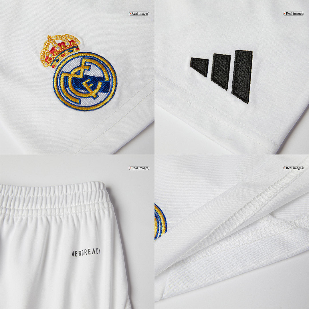 Kid's Real Madrid Home Soccer Jersey Kit(Jersey+Shorts) 2024/25 Go Soccer World Shop