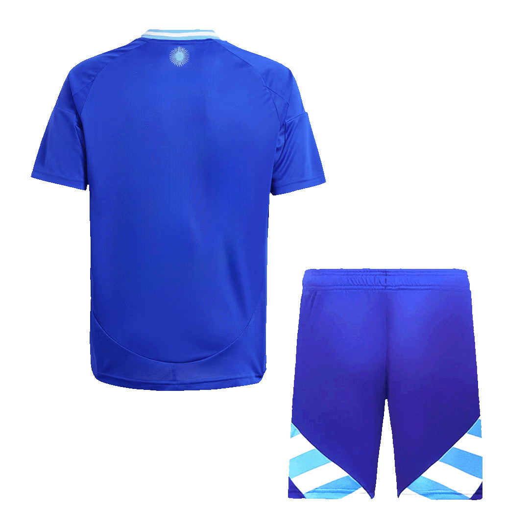 Kid's Argentina Away Jerseys Kit(Jersey+Shorts) Copa América 2024 Top Koszulki Pilka Sklep