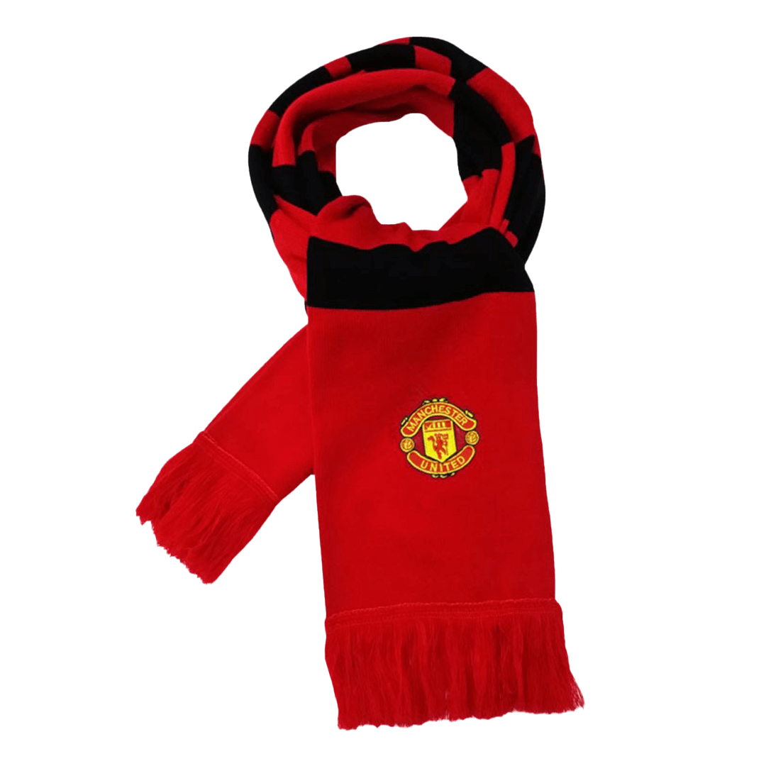 Manchester United Soccer knitting Scarf Red&Black