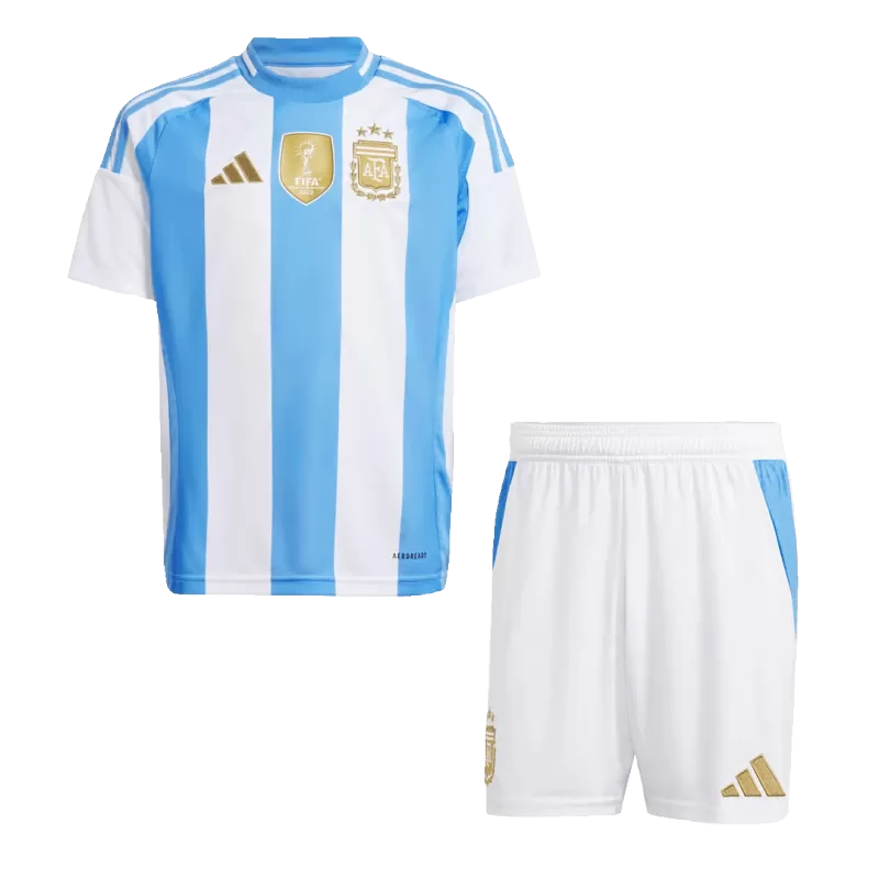 Argentina Domowe Dziecięce Koszulki Piłkarskie Zestaw Copa America 2024 Top Koszulki Pilka Sklep