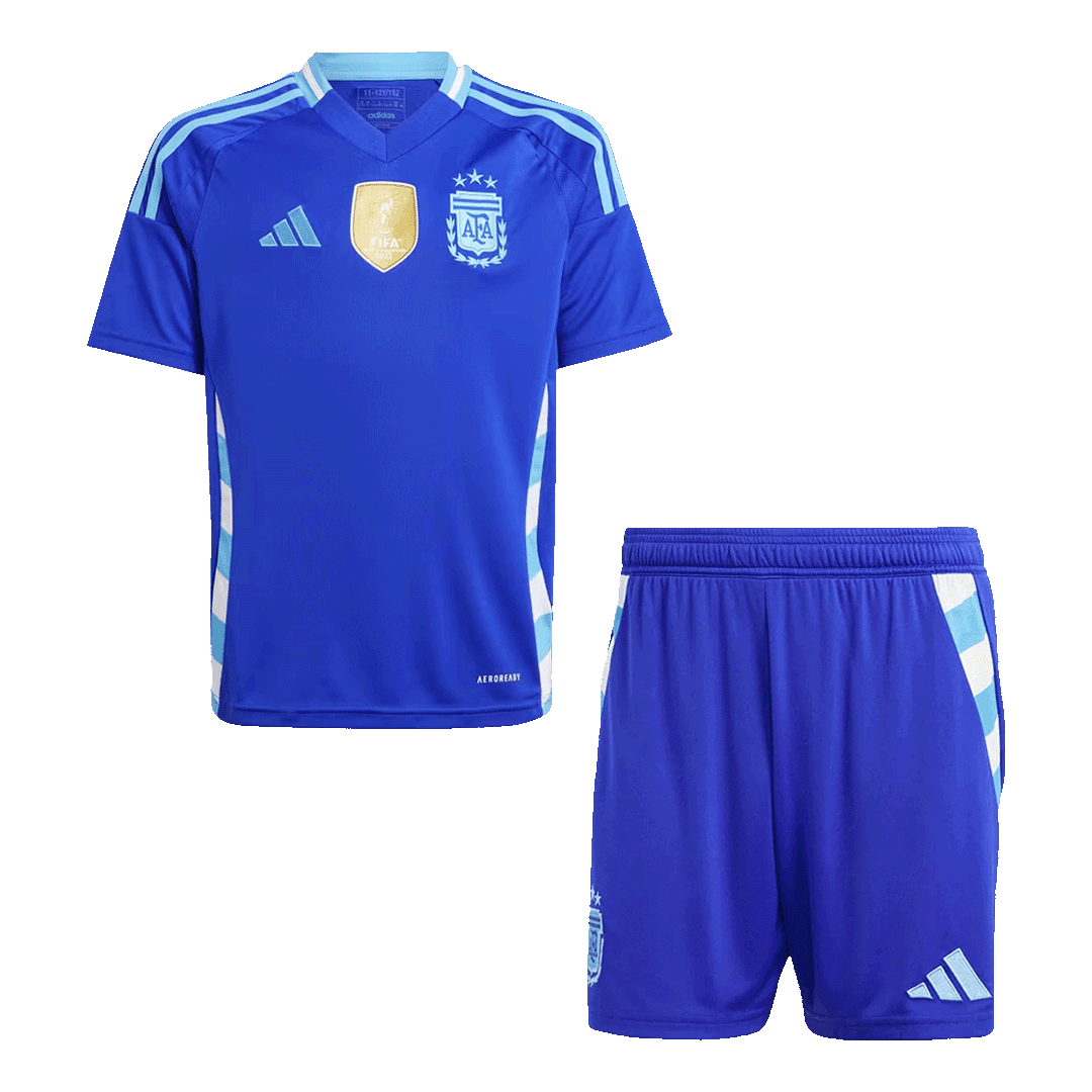 Kid's Argentina Away Jerseys Kit(Jersey+Shorts) 2024 Top Koszulki Pilka Sklep