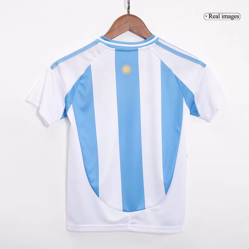 Argentina Domowe Dziecięce Koszulki Piłkarskie Zestaw Copa America 2024 Top Koszulki Pilka Sklep