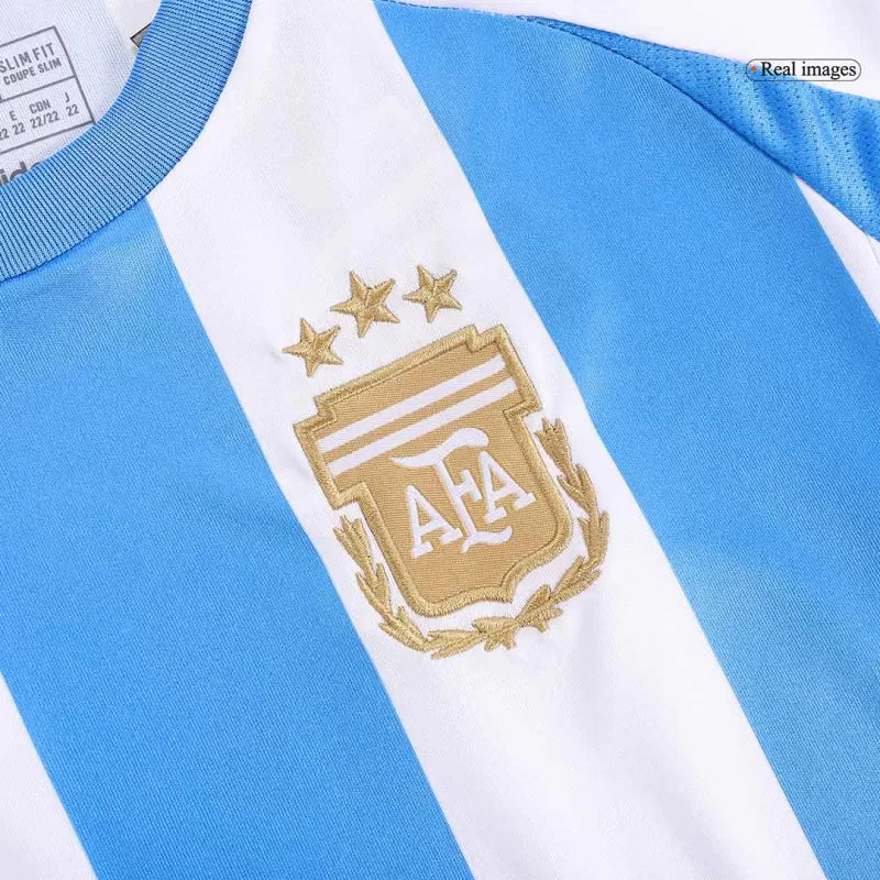 Argentina Domowe Dziecięce Koszulki Piłkarskie Zestaw Copa America 2024 Top Koszulki Pilka Sklep