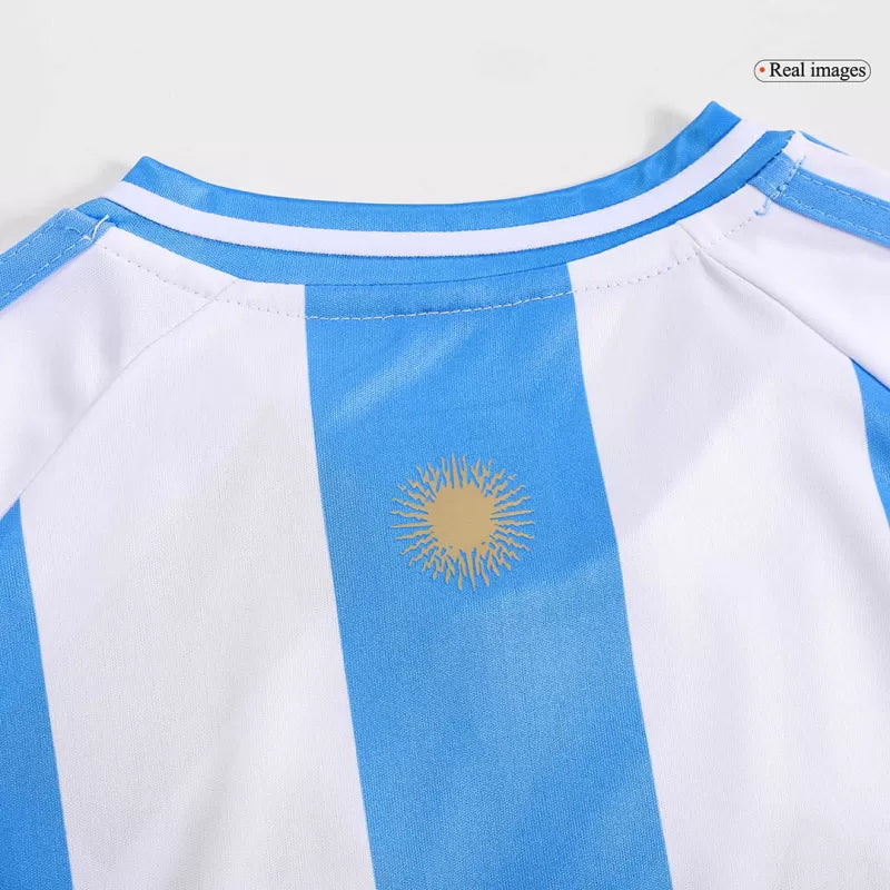 Argentina Domowe Dziecięce Koszulki Piłkarskie Zestaw Copa America 2024 Top Koszulki Pilka Sklep