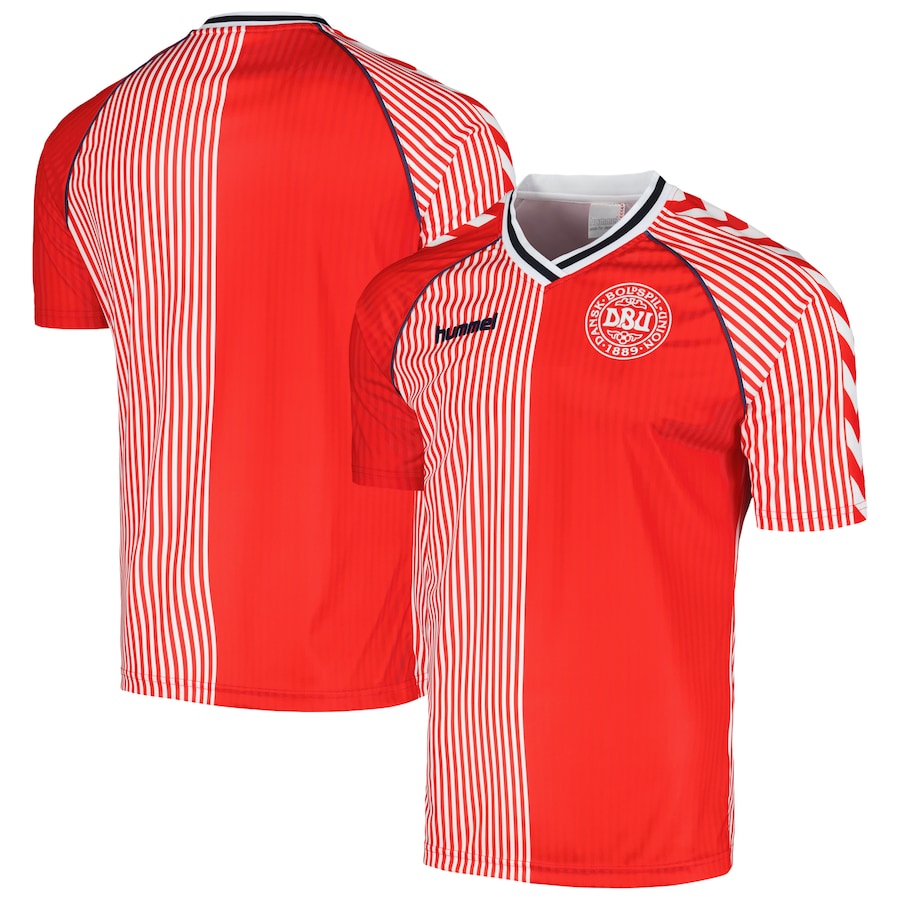 Denmark Home Soccer Jersey 1986 topsoccerjerseys.com