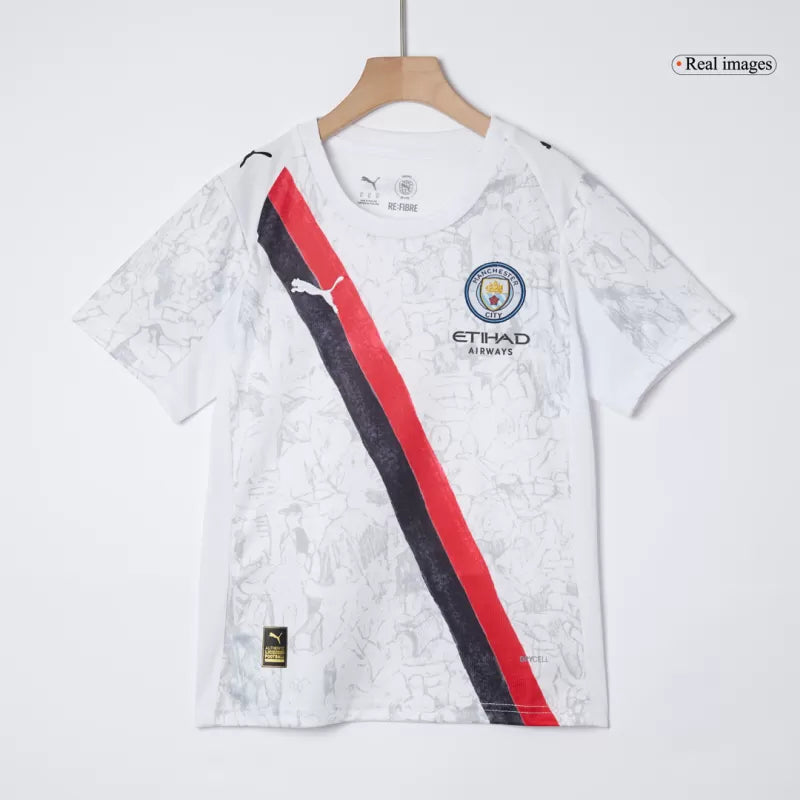 Kid's Manchester City KidSuper Soccer Jersey Kit(Jersey+Shorts) 2025/26 Top Koszulki Pilka Sklep