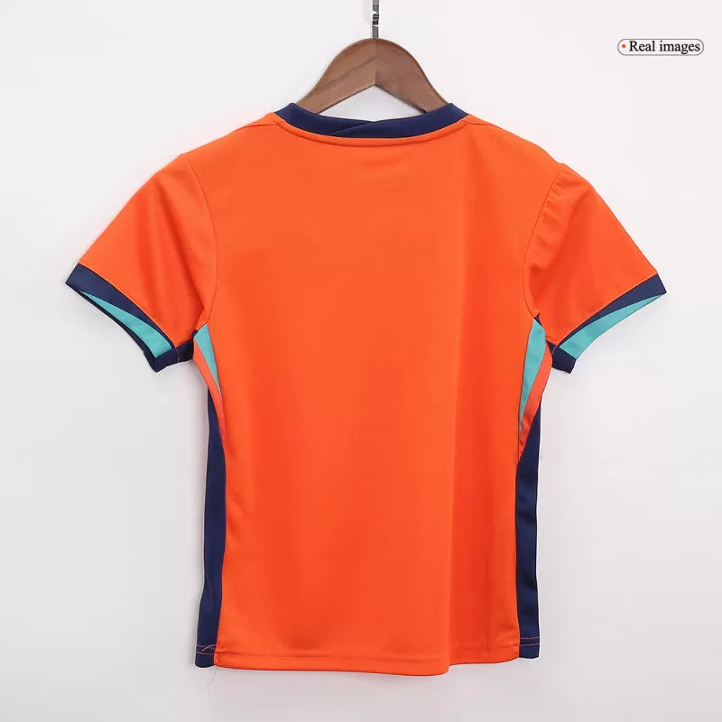 Kid's Netherlands Home Soccer Jersey Kit(Jersey+Shorts) 2024 topsoccerjerseys.com
