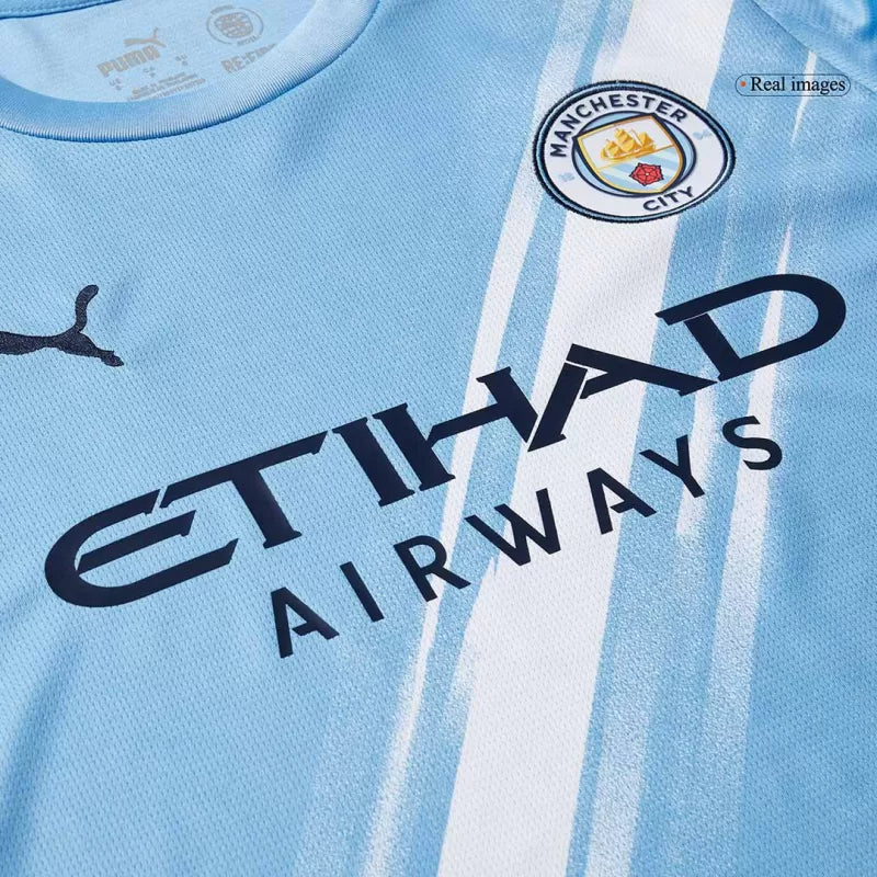 Manchester City Home Long Sleeve Soccer Jersey 2025/26 Top Koszulki Pilka Sklep