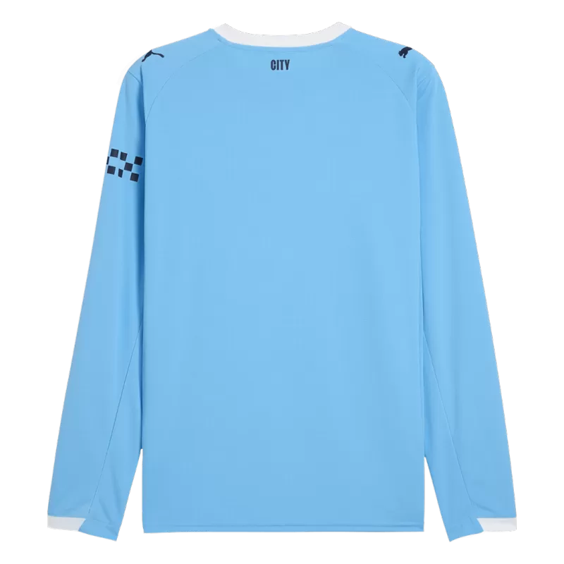 Manchester City Home Long Sleeve Soccer Jersey 2025/26 Top Koszulki Pilka Sklep