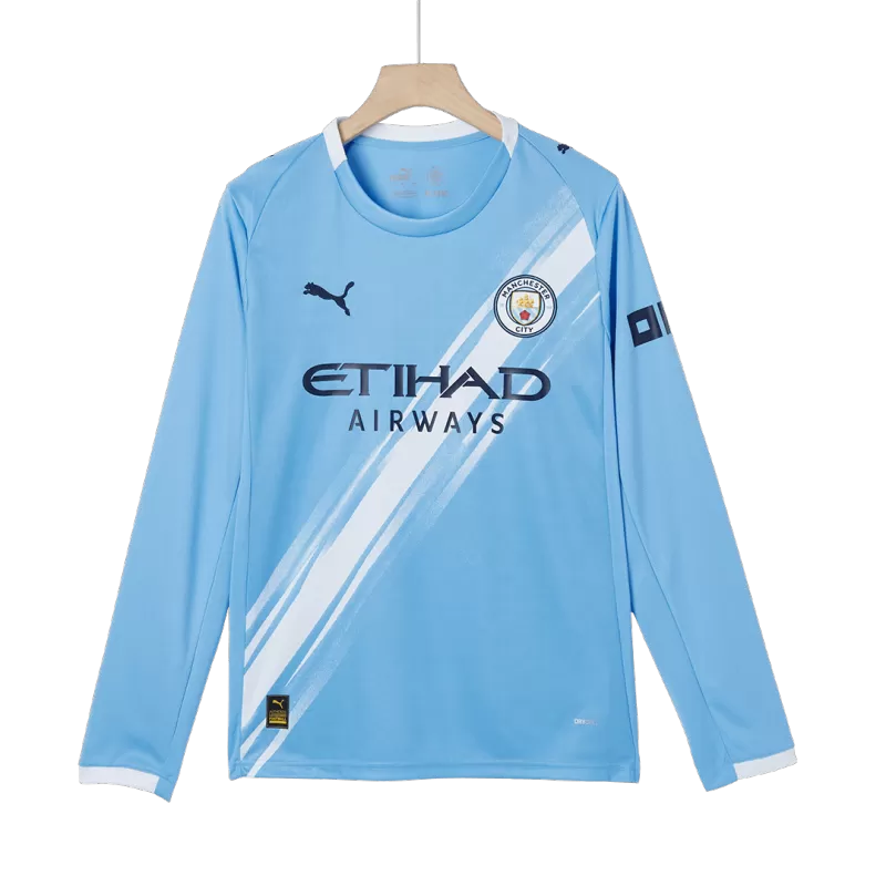 Manchester City Home Long Sleeve Soccer Jersey 2025/26 Top Koszulki Pilka Sklep