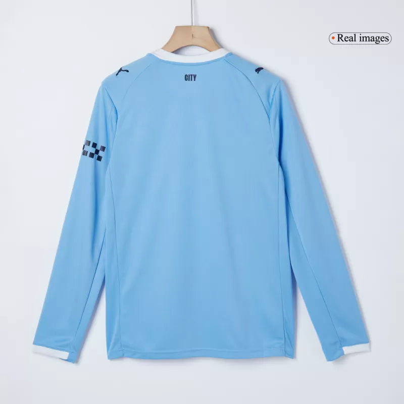 Manchester City Home Long Sleeve Soccer Jersey 2025/26 Top Koszulki Pilka Sklep