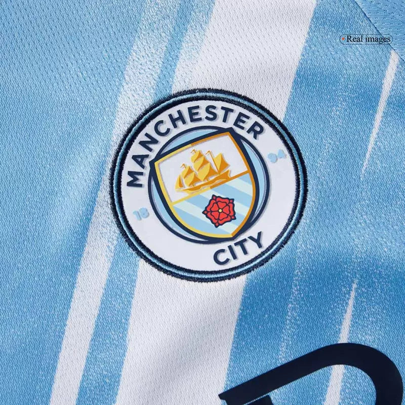 Manchester City Home Long Sleeve Soccer Jersey 2025/26 Top Koszulki Pilka Sklep