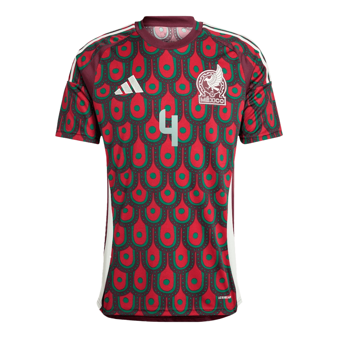Men's Mexico E.Álvarez #4 Home Soccer Jersey Copa América 2024 Top Koszulki Pilka Sklep