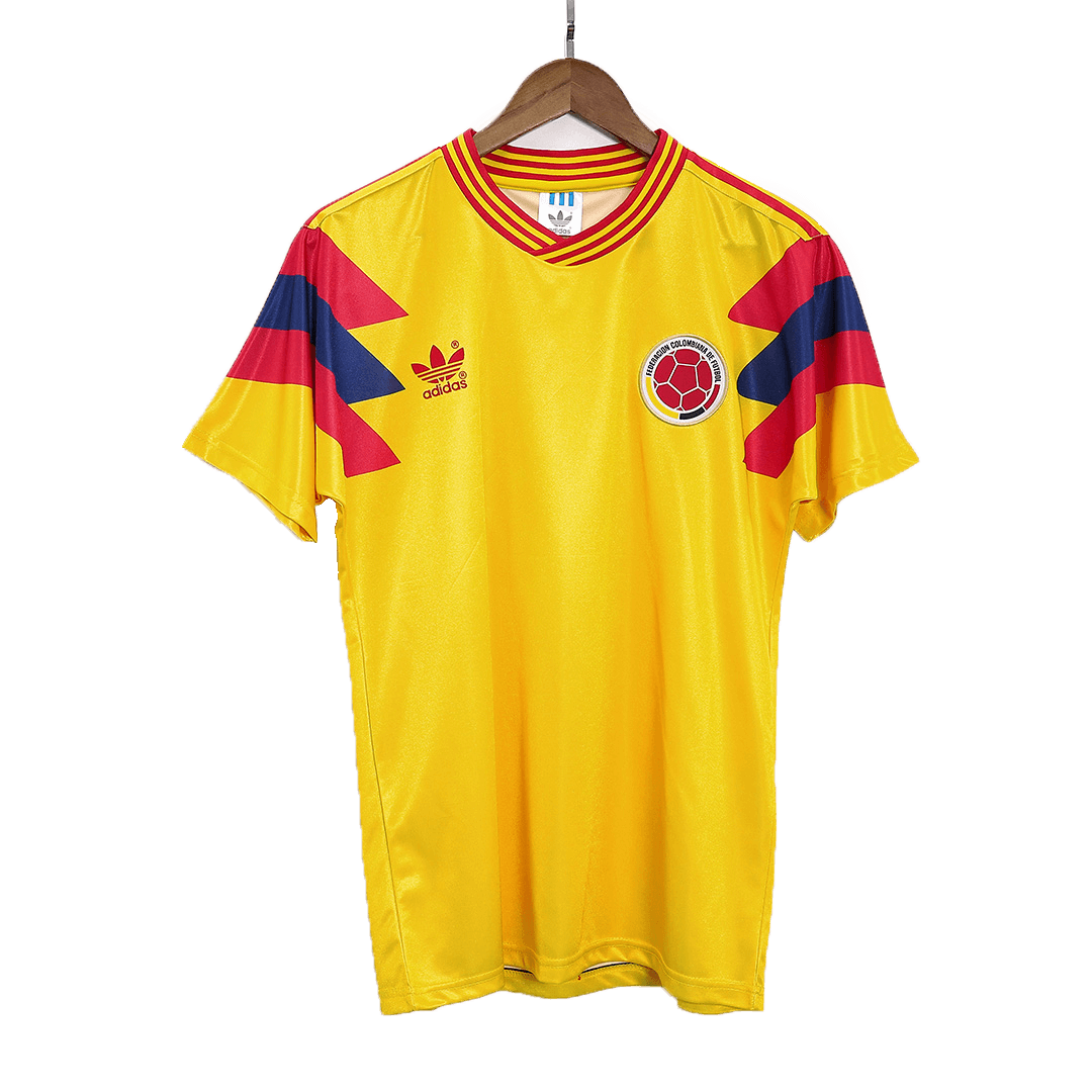 Colombia Home Retro Soccer Jersey 1990 Top Koszulki Pilka Sklep