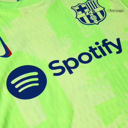 Player Version LEWANDOWSKI #9 Barcelona Third Away football Jersey 2024/25- UCL£¨Spotify Logo Without Text£© Go football World Shop