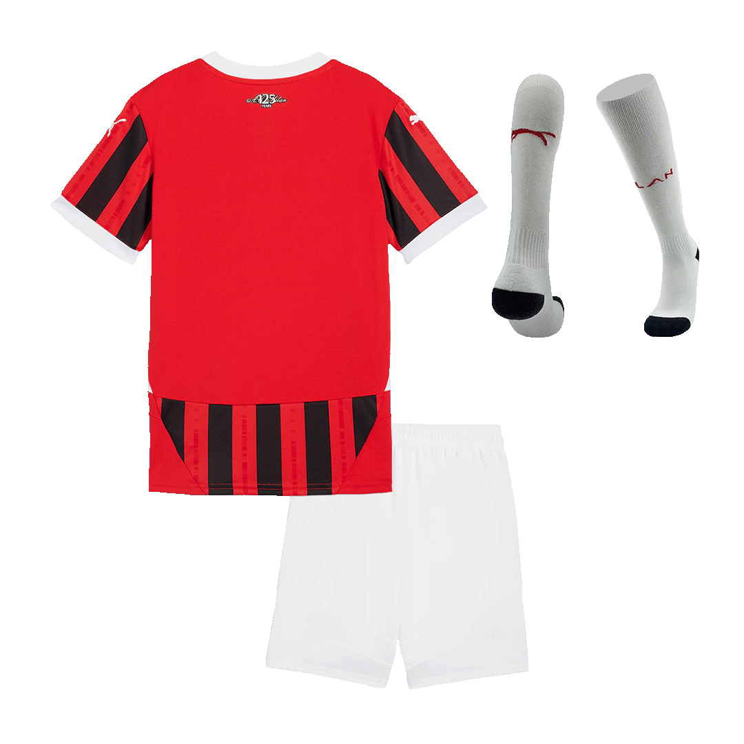 AC Milan 2024/25 Kids Home Kits (Jersey + Shorts + Socks)