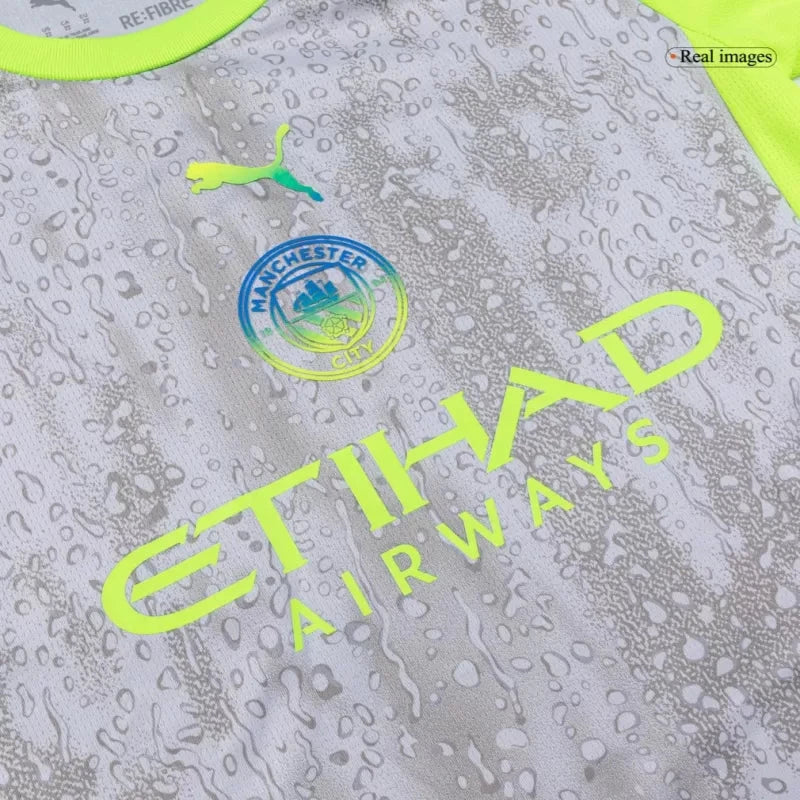 Kid's Manchester City Third Away Soccer Jersey Kit(Jersey+Shorts) 2025/26 Top Koszulki Pilka Sklep