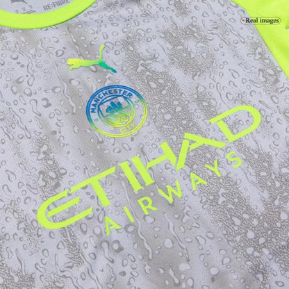 Kid's Manchester City Third Away Soccer Jersey Kit(Jersey+Shorts) 2025/26 Top Koszulki Pilka Sklep