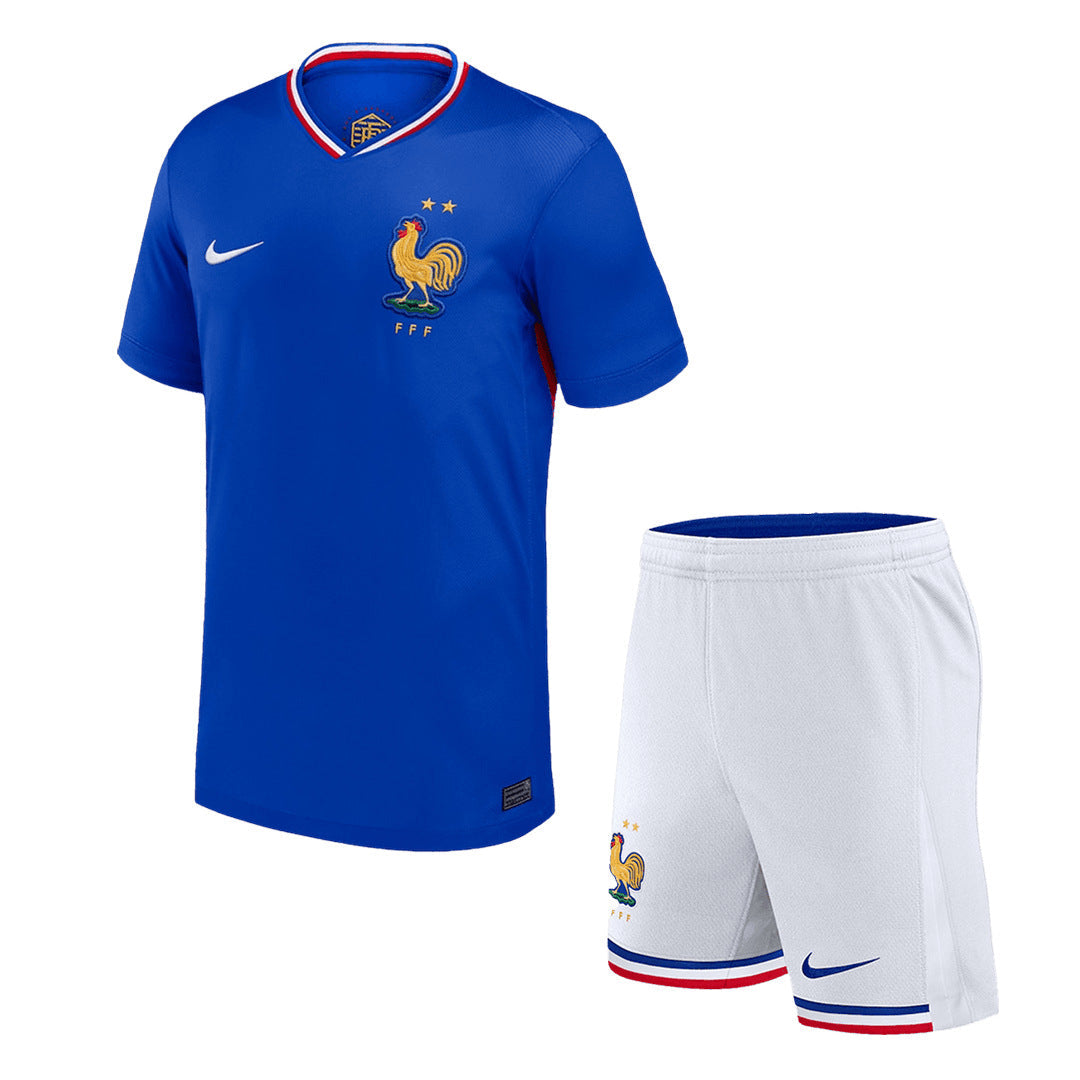 [Super jakość] Męska koszulka domowa France (koszulka + spodenki) Zestaw Euro 2024 Top Koszulki Pilka Sklep
