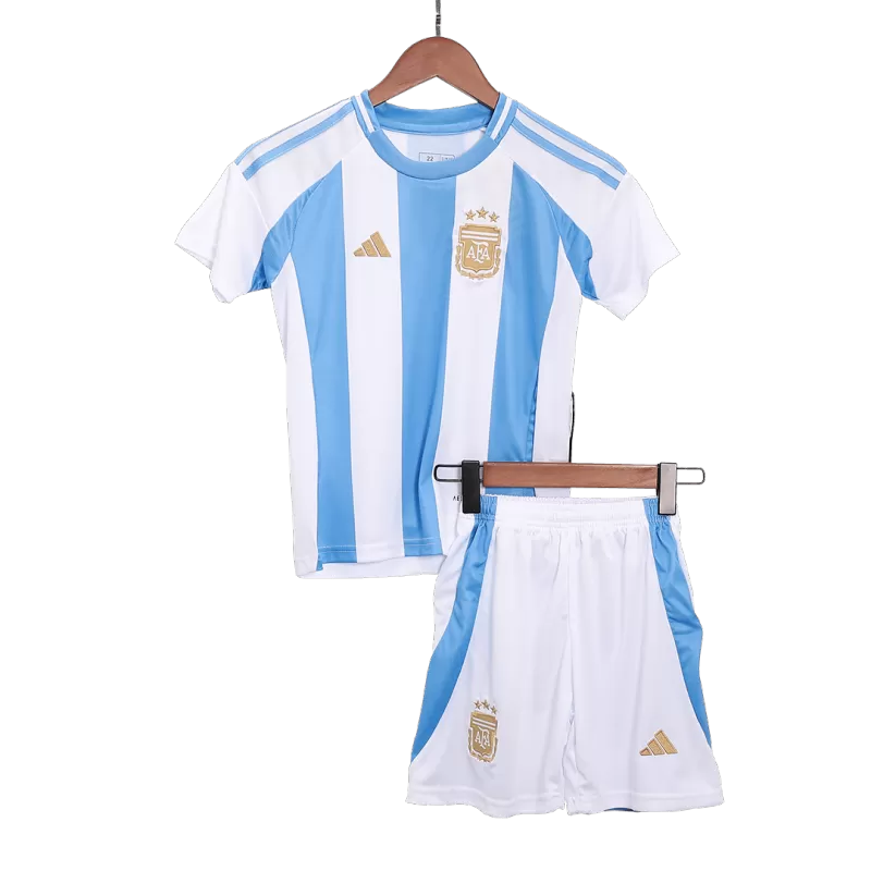 Argentina Domowe Dziecięce Koszulki Piłkarskie Zestaw Copa America 2024 Top Koszulki Pilka Sklep