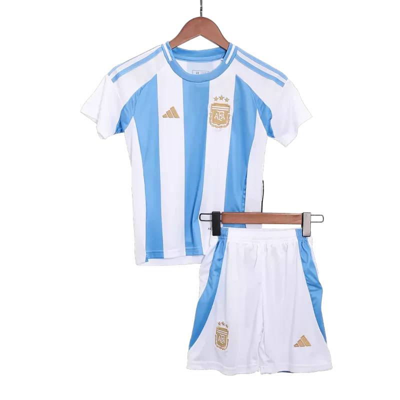 Argentina Domowe Dziecięce Koszulki Piłkarskie Zestaw Copa America 2024 Top Koszulki Pilka Sklep