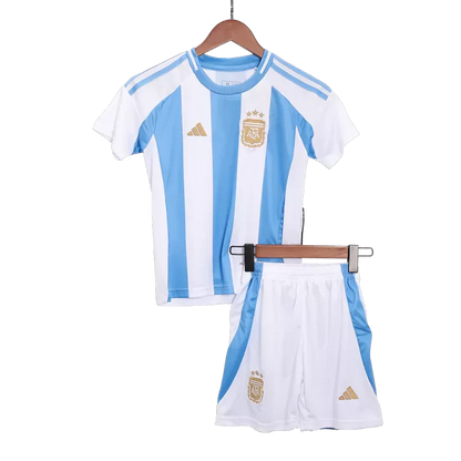 Argentina Domowe Dziecięce Koszulki Piłkarskie Zestaw Copa America 2024 Top Koszulki Pilka Sklep