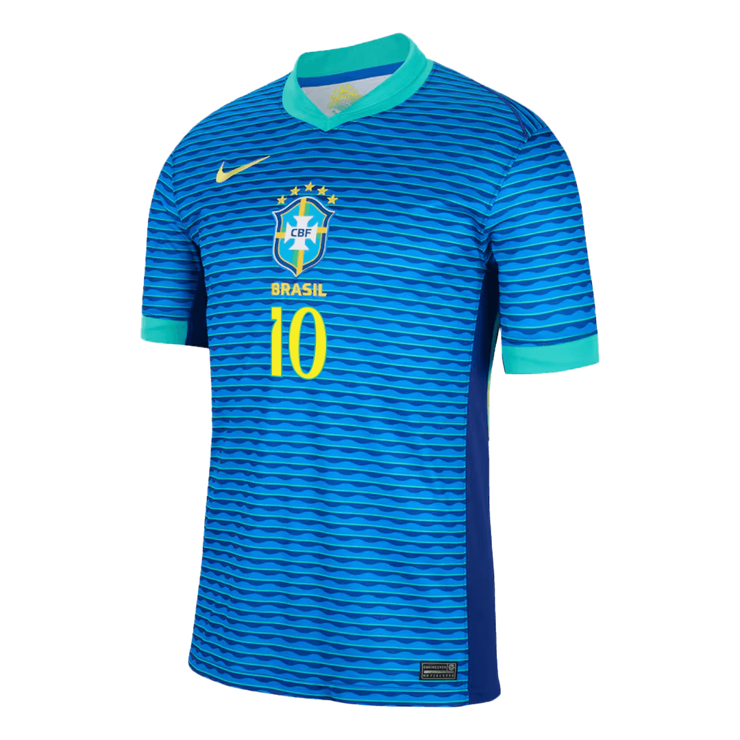 Men's Brazil RODRYGO #10 Away Soccer Jersey Copa América 2024