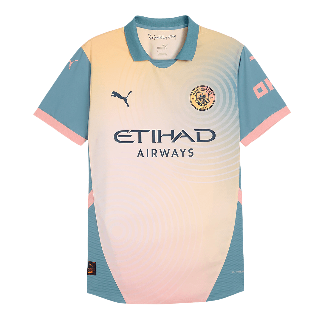 Hochwertiges Manchester City Viertes Auswärtstrikot 2024/25 – Definitely City (UCL) Fußballtrikot für Herren