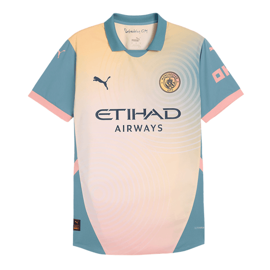 Men's Player Version High Quality Manchester City Fourth Away 2024/25- Definitely City (UCL) Football Shirt