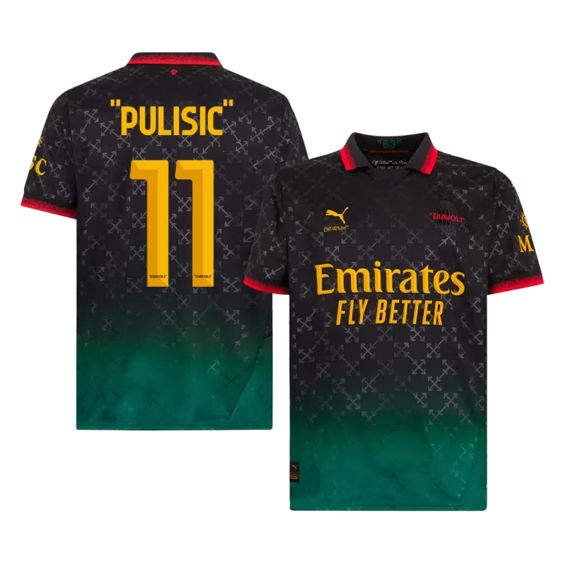 AC Milan Czwórka Wyjazdowa Koszulka Piłkarska 2024/25 – PULISIC #11