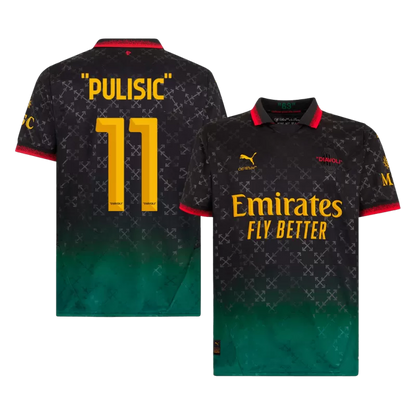 AC Milan Czwórka Wyjazdowa Koszulka Piłkarska 2024/25 – PULISIC #11