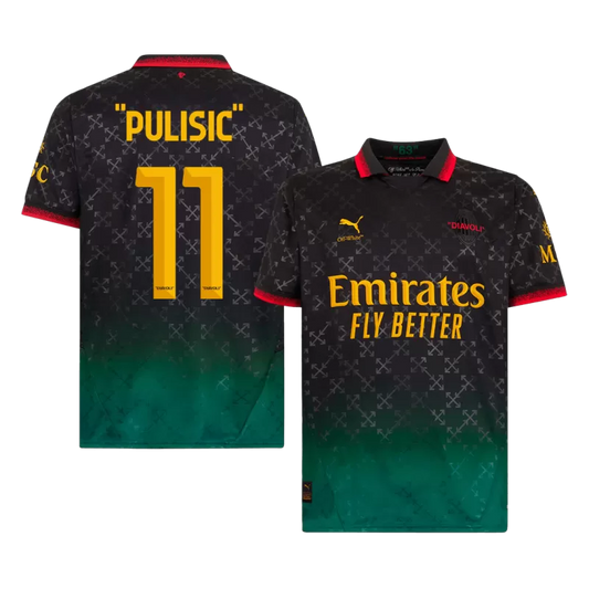 AC Milan Czwórka Wyjazdowa Koszulka Piłkarska 2024/25 – PULISIC #11