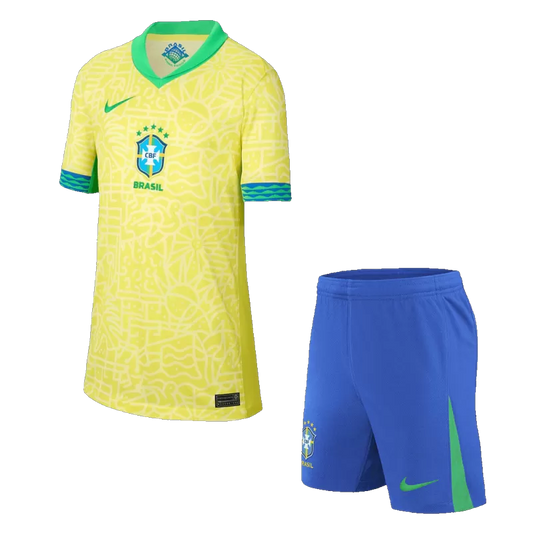 Brazil Kid‘s Home Soccer Jerseys (Jersey+Short) Kit 2024 Top Koszulki Pilka Sklep