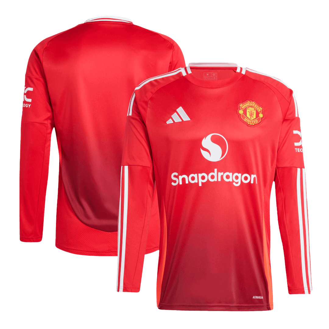 Manchester United Home Long Sleeve High Quality Football Shirt 2024/25