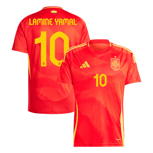 LAMINE YAMAL #10 Spain Home  Soccer Jersey Euro 2024 Top Soccer Jerseys Store