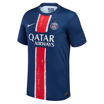 Kid's PSG Home Soccer Jersey Kit(Jersey+Shorts) 2024/25 Special Edition -Champions of Europe 2025 Go Game Wear