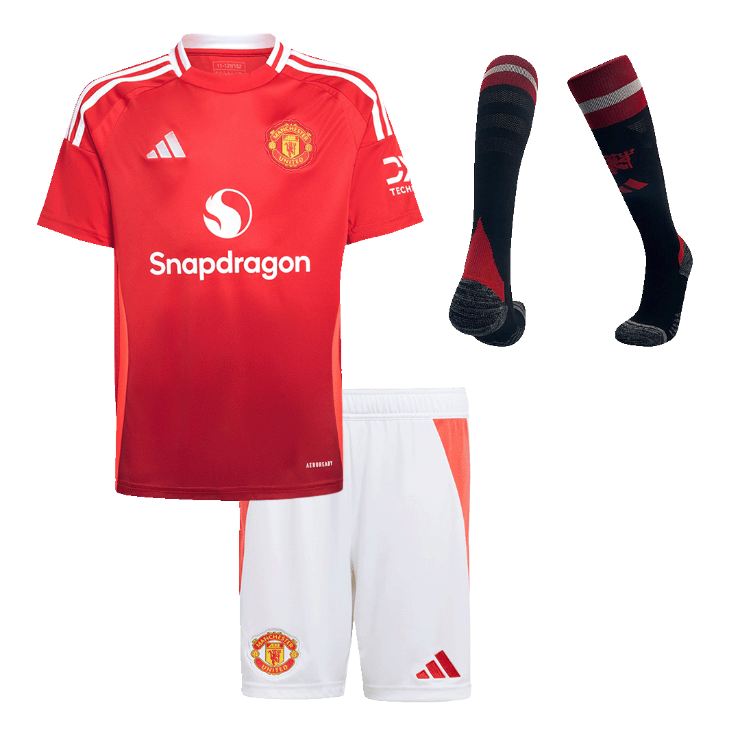 Manchester United Kids Home Kit (Jersey + Shorts + Socks) 2024/25