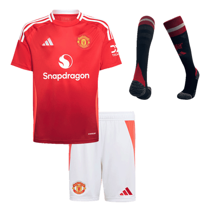 Manchester United Kids Home Kit (Jersey + Shorts + Socks) 2024/25