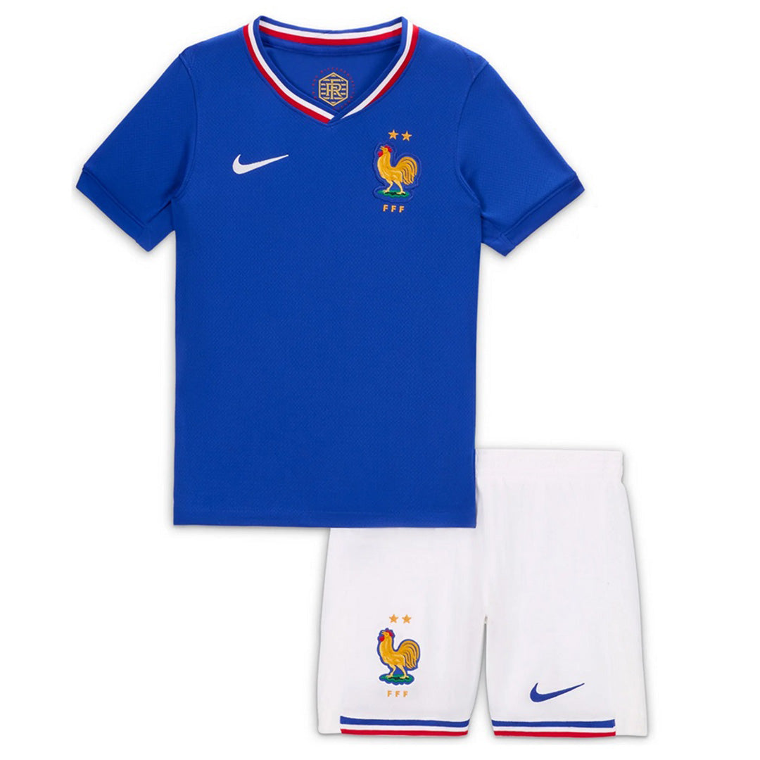 Dziecięcy zestaw koszulek domowych France (koszulka + spodenki) Euro 2024 Top Koszulki Pilka Sklep