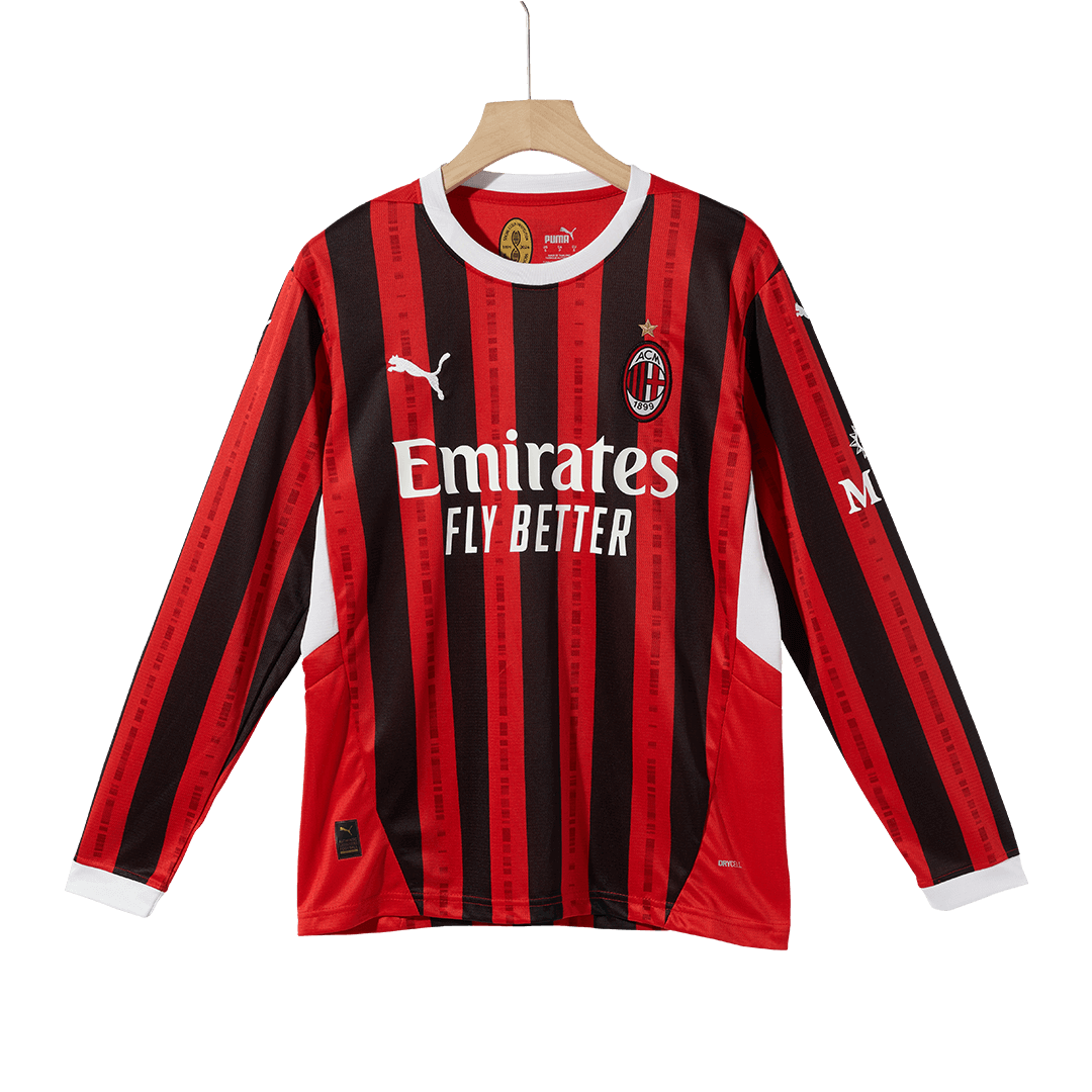 Męska koszulka piłkarska AC Milan Home z długim rękawem 2024/25