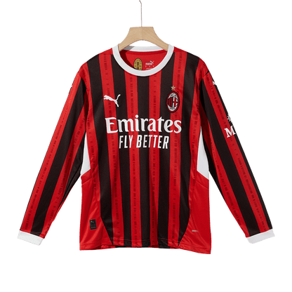 Męska koszulka piłkarska AC Milan Home z długim rękawem 2024/25