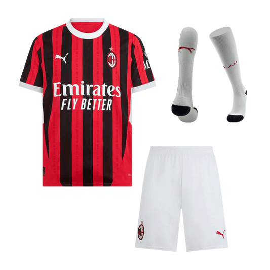 AC Mailand Herren-Fußballset (Trikot + Shorts + Socken) Home 2024/25