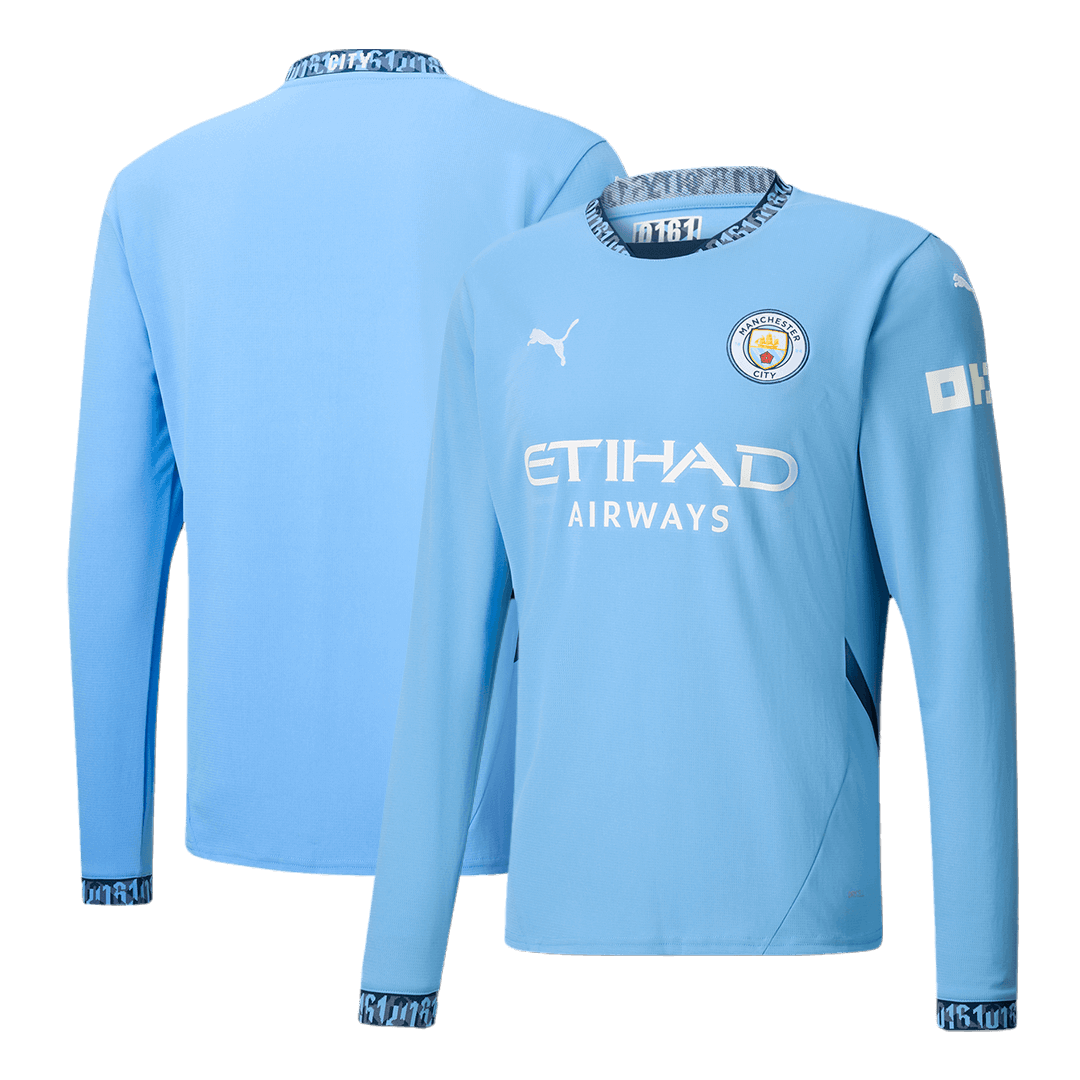 Manchester City Home Football Shirt Long Sleeve 2024/25