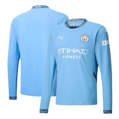 Manchester City Home Koszulka piłkarska z długim rękawem 2024/25