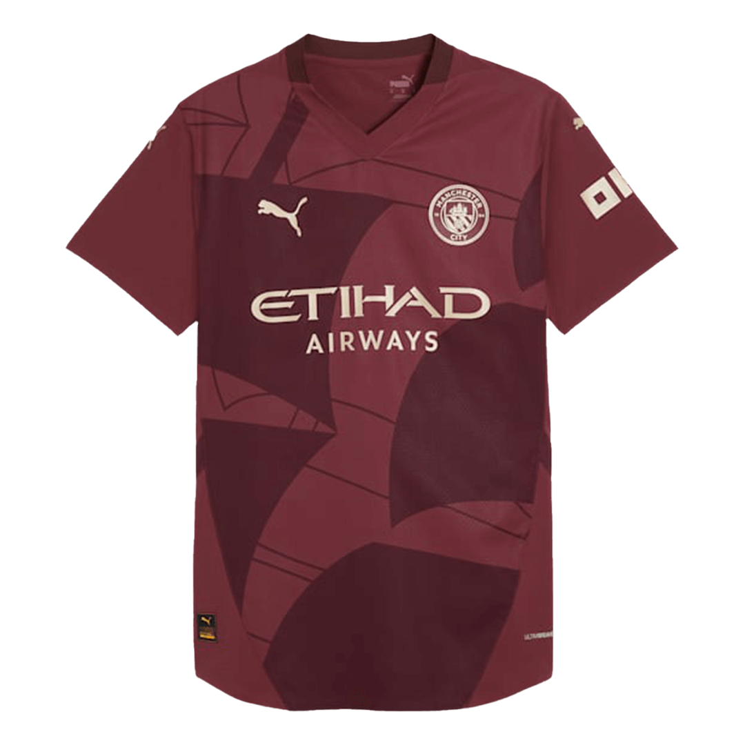 Men's High quality Manchester City Third Away 2024/25 football shirt red